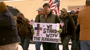 Pro-Hammond protest in Burns, Oregon. KOIN photo