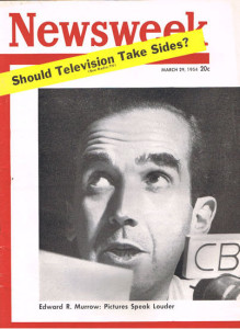Murrow on the cover of Newsweek in 1954