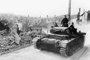 A German tank in France in 1940